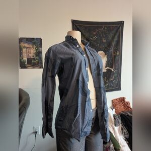 Club Room Men's‎ Blue Button-Up Shirt Size Medium